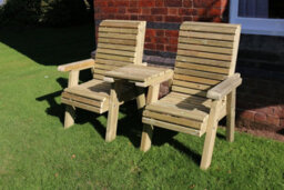 Churnet Valley Garden Furniture Ltd Churnet Valley Ergo Love Seats Square Tray - thumbnail 3