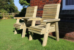 Churnet Valley Garden Furniture Ltd Churnet Valley Ergo Love Seats Square Tray - thumbnail 4