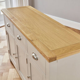 The Furniture Market Cotswold Grey Painted Large 3 Door Sideboard - thumbnail 7