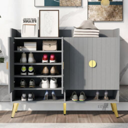 Hygrad Built to Survive Modern Shoe Storage Cabinet Hallway Display Storage Cabinet - thumbnail 2