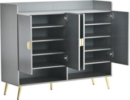 Hygrad Built to Survive Modern Shoe Storage Cabinet Hallway Display Storage Cabinet - thumbnail 3