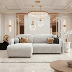 Galeria Universal Corner Sofa Bed With Storage Cream
