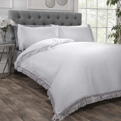 Rapport Tia Trellis Tasselled Duvet Cover Bedding Set - image 1