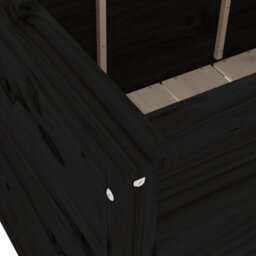 Berkfield Rustic Garden Raised Bed Black 119.5X82.5X78 Cm Solid Wood Pine - thumbnail 7