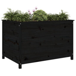 Berkfield Rustic Garden Raised Bed Black 119.5X82.5X78 Cm Solid Wood Pine - thumbnail 3