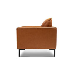 Valencia Jasper Leather Three Seats Sofa Cognac Nappa 11000 Top Grain Leather Kiln Dried Wood Solid Steel Legs - thumbnail 9