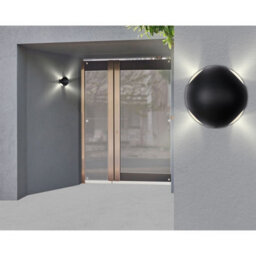 Luminosa Lighting Luminosa Slice Outdoor Modern Wall Lamp Matt Black Ip54 Clear Glass Shade Led 3000K - thumbnail 6