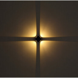 Luminosa Lighting Luminosa Slice Outdoor Modern Wall Lamp Matt Black Ip54 Clear Glass Shade Led 3000K - thumbnail 5