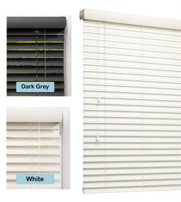 Lister Cartwright 50mm Fauxwood Venetian Blinds Windows Easy Fit Child Safety Included(White, 60 Cm Width X 160 Cm Drop) - image 1