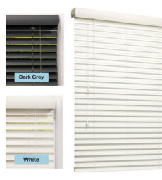 Lister Cartwright 50mm Fauxwood Venetian Blinds Windows Easy Fit Child Safety Included(White, 60 Cm Width X 160 Cm Drop) - thumbnail 1