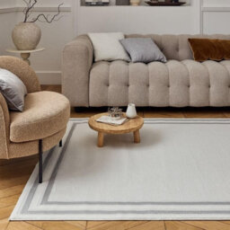 The Rugs Carmel Cream/grey Bordered Area Rug And Runner Non Shedding, Stain Resistant, Soft - thumbnail 8