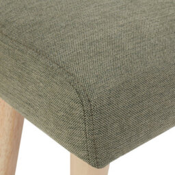 Wyld And Coco Retro Green Polyester Footstool With Oak Legs - 50 X 30 X 34 Cm - thumbnail 4