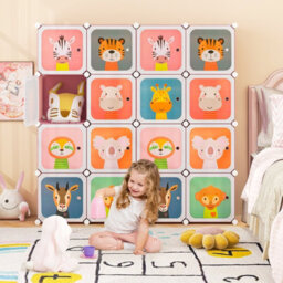 Costway 8-Cube Baby Closet Dresser Portable Kids Wardrobe Children's Storage Organizer - thumbnail 4