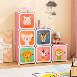 Costway 8-Cube Baby Closet Dresser Portable Kids Wardrobe Children's Storage Organizer - thumbnail 5