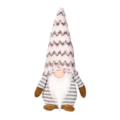 Woodside Home Living Christmas Decoration - Grey Gonk Gent - image 1