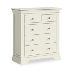 Colette Cream 2 Over 3 Chest Of Drawers - Fully Assembled By Roseland Furniture - thumbnail 3
