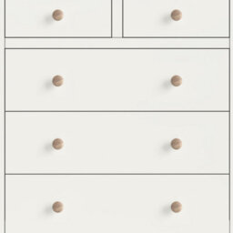 Colette Cream 2 Over 3 Chest Of Drawers - Fully Assembled By Roseland Furniture - thumbnail 7