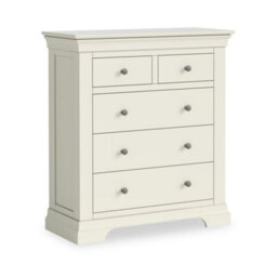 Colette Cream 2 Over 3 Chest Of Drawers - Fully Assembled By Roseland Furniture