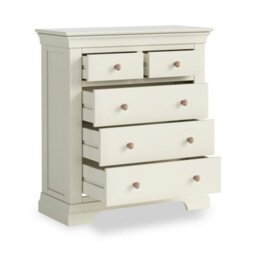 Colette Cream 2 Over 3 Chest Of Drawers - Fully Assembled By Roseland Furniture - thumbnail 8