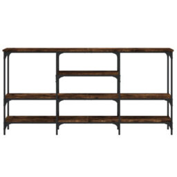 Berkfield Console Table Smoked Oak 160X29X80 Cm Engineered Wood - thumbnail 5