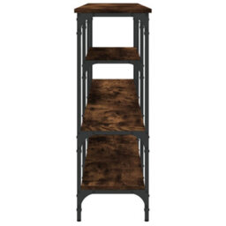 Berkfield Console Table Smoked Oak 160X29X80 Cm Engineered Wood - thumbnail 6