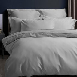 Belledorm Pima Cotton 450 Thread Count Duvet Cover Platinum (Double) - thumbnail 2