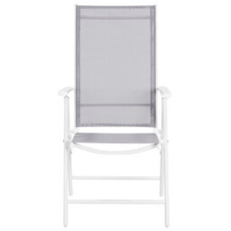 Beliani Set Of 6 Garden Chairs Catania Metal Grey - thumbnail 4