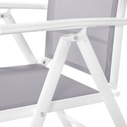 Beliani Set Of 6 Garden Chairs Catania Metal Grey - thumbnail 5