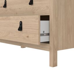 Madrid Matt Oak Effect 3 Drawer Chest (H)797mm (W)823mm (D)384mm - thumbnail 6