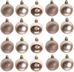 Shatchi 60mm/6Pcs Christmas Baubles Shatterproof Rose Gold,tree Decorations - thumbnail 1