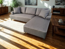 DS Living The Milano Edge 3 Seater Left Hand Corner Sofa In Grey Or Beige - thumbnail 1