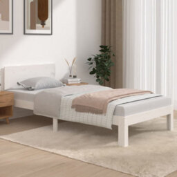 Vidaxl Bed Frame Without Mattress White 90X190Cm Single - thumbnail 1