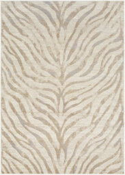 Livabliss City-Animal Print Beige Grey Taupe Boho Zebra Pattern Living Dining Bedroom Rug 140 X 200 Cm Easy Care, Non Shedding