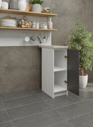 Jd Greta Kitchen Base Unit 300mm Storage Cabinet With Door Shelf 30Cm Dark Grey Matt With Worktop - thumbnail 2