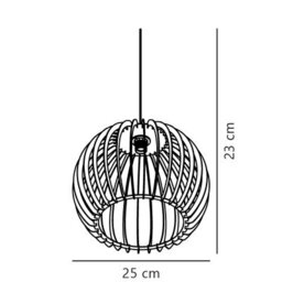 Nordlux Chino Wood Pendant Light Easy Assembly  Brown,mains - thumbnail 8