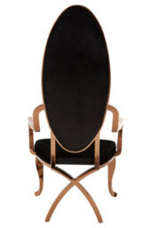 Orsina Modern Rose Gold Baroque Chair, Luxurious Design Dining Chair For Kitchen, Comfortable Velvet Dining Chair - thumbnail 4