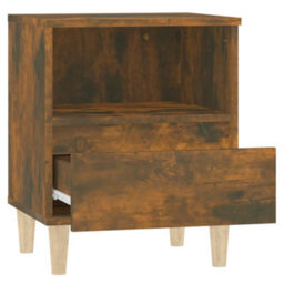 Berkfield Bedside Cabinets 2 Pcs Smoked Oak 40X35X50 Cm - thumbnail 8