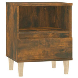 Berkfield Bedside Cabinets 2 Pcs Smoked Oak 40X35X50 Cm - thumbnail 6