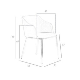 Stylish Brown Leatherette Dining Chair By Angel Cerda - thumbnail 7