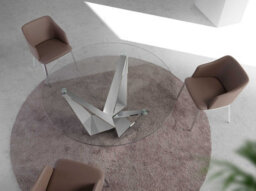 Stylish Brown Leatherette Dining Chair By Angel Cerda - thumbnail 5