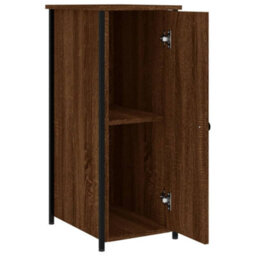 Berkfield Bedside Cabinets 2 Pcs Brown Oak 32X42X80 Cm Engineered Wood - thumbnail 7