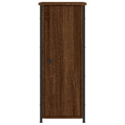 Berkfield Bedside Cabinets 2 Pcs Brown Oak 32X42X80 Cm Engineered Wood - thumbnail 6