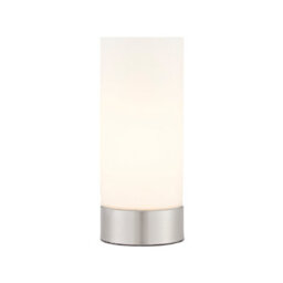 Anson Lighting Frankie Brushed Nickel And Opal Duplex Glass Table Lamp - thumbnail 5