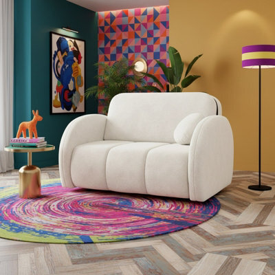 Viva Comfy Ii Living Room Sofa Bed With Storage Chipboard Frame Foam Mattress Metal Legs 132X103X85Cm White - image 1