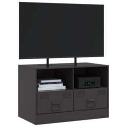 Berkfield Sturdy Tv Cabinet Black 67X39X44 Cm Steel - thumbnail 4