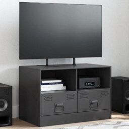 Berkfield Sturdy Tv Cabinet Black 67X39X44 Cm Steel - thumbnail 2