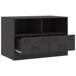 Berkfield Sturdy Tv Cabinet Black 67X39X44 Cm Steel - thumbnail 7
