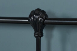 Save On Goods UK 3Ft Single Traditional,victorian Style Metal Tubular Steel Bed Frame Bedstead. Black Gloss Finish - thumbnail 4
