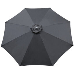 VRUC Outdoor Patio Garden Parasol Sun Shade Umbrella With Crank Handle & Tilt 3M Black - thumbnail 4