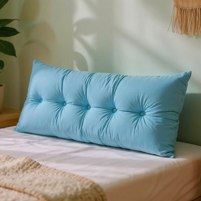 Darphe Blue Pp Cotton Filled Removable Cover Washable Headboard Pillow 180Cm W X 60Cm H - image 1